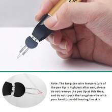 升级版螺纹式热熔笔 - 手持式热熔笔，适用于串珠工艺、快速熔化蜡、皮革热转印和串珠项目