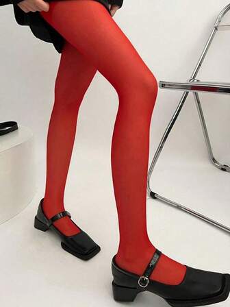 1 par de medias de colores caramelo para mujeres - Elegantes y de moda, medias transparentes sin costuras, suaves y cómodas, adecuadas para uso diario y de fiesta, calcetines largos de moda para mujeres