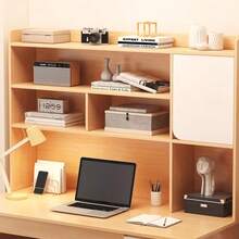 Escritorio Moderno Para Computadora con 3 Cajones - Adecuado para oficina en casa - Marrón - Ver 5