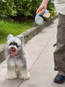 1pc 5m/3 Meters Retractable Dog Leash, One-Button Brake, Auto-Adjustable Length, Built-In Waste Bag Dispenser, Suitable For Medium & Small Dogs Walking - Multicolor - View 4