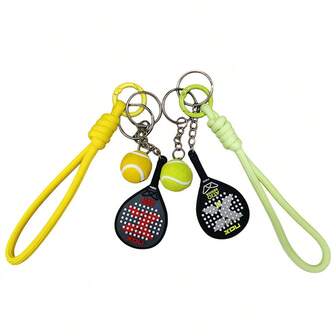 2025款Nox球拍钥匙扣，迷你球拍造型，男女通用，可作包包配件，适用于汽车、钱包和背包，是绝佳的节日礼物