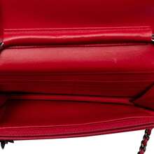 CHANEL Authenticated  PRE-OWNED CC Quilted Tweed Wallet On Chain Bag - Đỏ - Xem 4