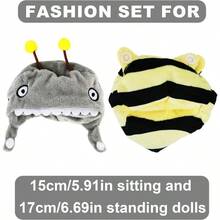 3pcs Clothes Set - Stylish Outfits Accessories 6.7in Dolls - Cute Wardrobe - Abeja - Ver 3