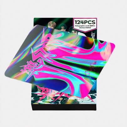 124pcs S-KZ K-Pop Group Photo LOMO Cards (60pcs Photo Cards, 64pcs Stickers), Perfect For Decorating Diaries, Ideal Gift For Valentine's Day And Birthday