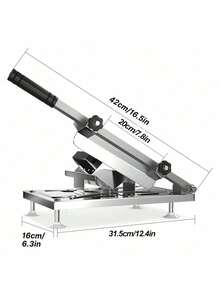 Senmeo Manual Meat Slicer (Stainless Steel, Multi-Functional), Bone Chopper/Vegetable Cutter For Frozen Beef/Chicken - 銀色 - 查看 8