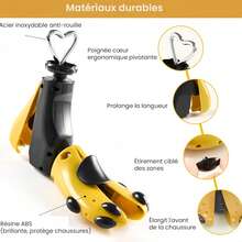 1个可调节鞋撑 - 黄黑塑料材质，宽脚设计，四向弹力，可调节绑带，符合人体工学设计，适用于人造革鞋、靴子、运动鞋、休闲鞋和运动鞋，是情人节、春夏、伴娘、房间、卧室装饰、海滩、旅行、男女皆宜、度假的理想礼物。 - 彩色 - 查看 6