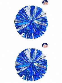 2pcs Football/Basketball Cheerleader Pom Poms, Metal Series Sports Team Activity, Dancing Performance Props, Square Dance Game Props, Dancing And Fan Cheering Props, Suitable For Outdoor Sports Team Performances