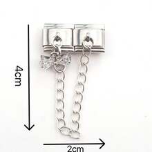 1pc Elegant Italian Style Modular Bracelet Charm Series Tail Chain Hook Series Personalized Assembly Chain, Bow, Rhinestone, Crown, Five-Petal Flower/Five-Leaf Clover, Geometric Pattern Shapes, Valentine's Day Gift Suitable For Handmade DIY Jewelry Charm Jewelry Making Bracelet (Tools Included) - Multicolor - View 18