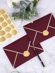 200 Stück/8 Blatt goldfarbene geprägte herzförmige Wachssiegel Aufkleber, Wachssiegel Design - selbstklebende Folie Aufkleber, geeignet für Hochzeitseinladungen/Karten/Parteigeschenke, selbstklebend, ideal für Einladungen, Karten und Geschenke - anwendbar für Neujahr, Valentinstag, Hochzeiten und verschiedene Partys. - Verschiedenfarbig - Übersicht 4