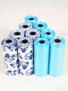 80个/4卷加厚香氛狗便袋 - 防臭、防漏、密封、易撕设计，方便携带，适用于清洁各种宠物粪便，方便的户外宠物清洁用品，多种颜色和可爱组合可选 - 彩色 - 查看 7