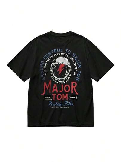 Camisetas de Hombre Inspiradas en Novedades, Camisetas de Algodón de Manga Corta, Camiseta David Cool Bowie, Cuello Redondo, Clásica, Talla, Camiseta Básica de Algodón Pesado, Duradera y A. FFB0