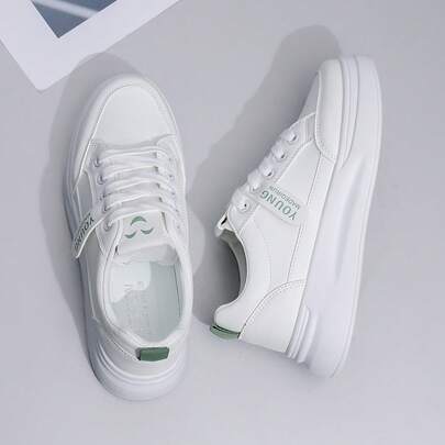 New Fashionable Versatile Comfortable Platform Women Casual Outdoor Sports Shoes Lace-Up Thick Sole Spring/Summer Plus Size Women Athletic Sneakers