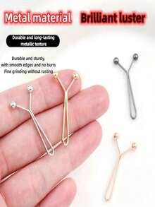 24/12/8Pcs Invisible U-Shaped Clips Multi-Function No-Sew Waist Cincher Cuff Pant Hem Adjuster For Clothes Curtain Scarf - Multicolor - View 6