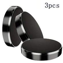 1/3个创意圆形迷你磁性车载导航仪表盘出风口合金随机贴纸手机支架，多功能迷你磁性粘贴式金属车载导航仪表盘出风口合金磁吸式家用手机支架，车载卫星导航和手机支架，仪表盘支架 - 彩色 - 查看 13