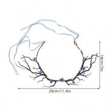 Diadema Astas de Flores y Frutos de Simulacin para Disfraz de Reno Tocado de Rama Natural para Cosplay y Fiestas Otoales Accesorio Ligero y Cmodo para Mujer y Nias - inicial - Ver 2