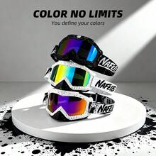 1个，骑行护目镜，滑雪护目镜，成人户外运动护目镜，雪地摩托护目镜，登山护目镜，摩托车越野骑行护目镜 - 彩色 - 查看 2