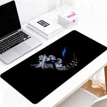 1pc Dark Skull Gaming Mouse Pad, Anime Character Design Large Rectangular Desk Mat With Stitched Edges, Waterproof Rubber Base, Non-Slip Smooth Surface For PC Laptop Computer Setup, Cool Gift For Men Women Gamers, Multi-Purpose Table Protector, Office Gaming Decor - Multicolor - View 2