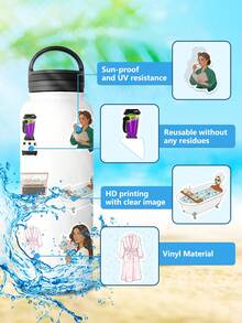 50/100 miếng dán hoạt hình dễ thương, chất liệu PVC chống thấm nước, thích hợp để trang trí sổ lưu niệm, máy tính xách tay, hành lý, đàn guitar, cốc, ốp điện thoại, cũng như làm bảng tầm nhìn. - Nhiều màu - Xem 10