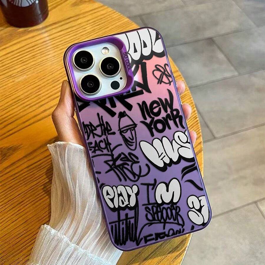 UV Printing Graffiti Art Drop Resistant Case Cover For Apple I P H O N E 17 AIR 16 15 14 PLUS 13 12 11 PRO MAX A50S A30S A51 A52S 5G A54 A55 A71 4G A72 S20 S21 S23 FE S22 S23 S24 S25 Ultra S24 S25 Plus M23 M34 A07 A17 S25 EDGE A16 Redmi A2 A1 A3 9A 10C 12 12C 11A POCO 13 13C 14C Mi 11 Lite 14 X3 X3 Pro X5 Note 12 5G X5 Pro 12 Pro 13 Pro 5G MOTO E22 E40 G14 G10 G20 G30 G22 G24 G34 G52 G54 G60 G84 Protective Anti-Scratch Protective Case Perfect Fit With Color Edge P2533 - Màu tím - Xem 1