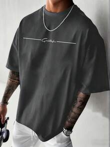 3件装 K-GLORY 男士休闲百搭简约英文标语印花短袖T恤 - 彩色 - 查看 3