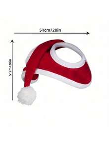 1pc Soft Pet Christmas Hat With Horse Design, Holiday Supplies - 1 Horse Christmas Hat - View 3
