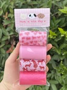 80个/4卷加厚香氛狗便袋 - 防臭、防漏、密封、易撕设计，方便携带，适用于清洁各种宠物粪便，方便的户外宠物清洁用品，多种颜色和可爱组合可选 - 彩色 - 查看 10