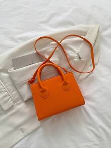 Borsa casual minimalista alla moda per uso quotidiano - Arancione - Visualizzare 3