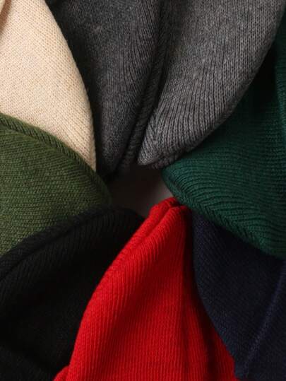 1pc Korean Style Solid Color Flat Cap, Retro Round Top Warm Hat, Outdoor Beanie Hat, Autumn/Winter