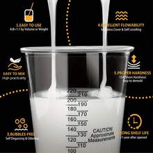 8.8oz Part A + 8.8oz Part B Silicone Mold Making Kit - Semi-Transparent Silicone Rubber Liquid Mold Making Silicone - 1:1 Mixing Ratio - Suitable For Resin Molds, Silicone Molds