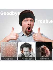 1 chiếc băng đô giữ ấm mùa đông bằng lông cừu, thích hợp cho trượt tuyết, chạy bộ, đạp xe và các môn thể thao khác. - Nhiều màu - Xem 2