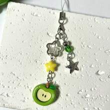 1pc "Peace And Happiness" Red Apple Phone Lanyard, Personalized Bag Charm Pendant, Cute Christmas Keychain Compatible With Android And Most Smartphone,Gifts For Mother, Family, Friends, Kids, Birthday, Holiday Phone Chain - Multicolor - View 4