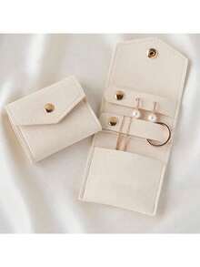 1 chiếc túi đựng trang sức mini, túi bảo quản trang sức, hộp đựng nhẫn, hộp đựng bông tai bằng da, túi cuộn trang sức nhỏ đa năng di động, thích hợp đựng bông tai, nhẫn, khuyên tai, món quà hoàn hảo cho Ngày Valentine, Giáng sinh và mùa tựu trường. - Nhiều màu - Xem 4