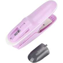 XISH Tyenaza Sin Grapadora ABS Engrapadoras Manuales Grapadoras Manual Sin Grapas con DiseñO de Estructura Que Ahorra Trabajo con Mango Cómodo para Oficina y Escuela Púrpura - Púrpura - Ver 5