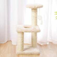 15.7" Small Cat Tree Scratching Tower Post Scratcher Furniture For Kitty Pet Toy - 米色 - 查看 1