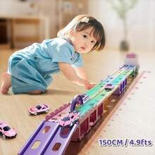 Lehoo Castle Niñas Juguetes Edad 3 4 5 6 Unicornio Regalos para Niñas Niños Pequeños Juguetes 5 en 1 Unicornio Transporte Camiones Juguetes Coches para Niñas - como en la foto - Ver 5