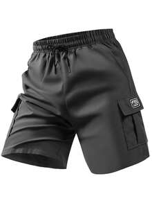 3pcs Men's Summer Cargo Shorts - Non-Stretch, Casual Style With Pockets, Loose Fit Suitable For Outdoor Sports, Street Parties And Travel, Versatile Functional Cargo Shorts - Multicolor - View 3