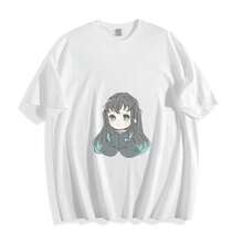 Camiseta DemonSlayer Muichiro Tokito - Tee de la Universidad de Diseño Chibi Mist - Negro - Ver 1