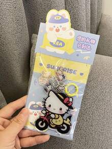 1pc Random DIY Creative Acrylic Grape Cluster Keychain With Cartoon Charms (Color May Vary) - Multicolor - View 4