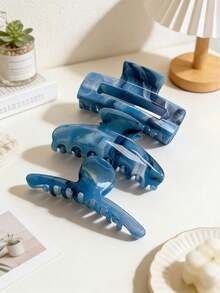 3 chiếc kẹp tóc nữ bằng nhựa acetate, kiểu dáng nhuộm tie-dye, tối giản, giản dị, đa năng, thanh lịch, retro, tươi mới, hình chữ nhật và bán nguyệt, phụ kiện tóc bằng nhựa cho hàng ngày, kẹp càng cua thanh lịch, kẹp tóc thời trang, kẹp hàm thanh lịch - Nhiều màu - Xem 13