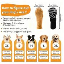 4 Stücke rutschfeste Hundesocken, weiche verstellbare Pfotenschutz für Haustiere, Hundeschuhe, geeignet für kleine, mittlere und große Hunde, Outdoor-Zubehör für Haustiere - Verschiedenfarbig - Übersicht 9