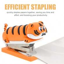 XISH Lurrose Grapadora Portátil Con Forma De Tigre Mini Compacta Para Oficina Y Estudiantes Grapadora Manual Para Papeles Y Documentos Diseño Divertido Y Fácil De Transportar - Multi - Ver 5