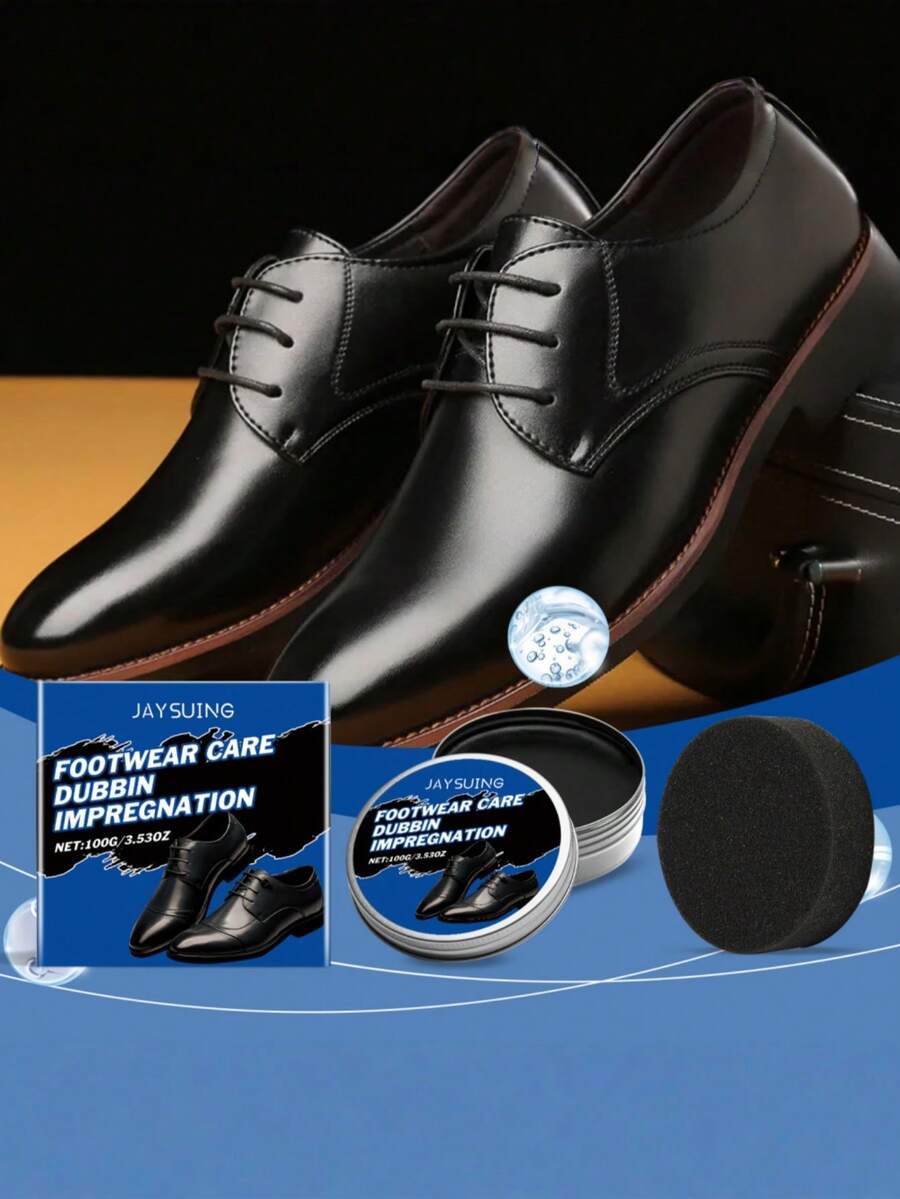 鞋油蜡，家用皮革鞋护理抛光蜡，用于翻新和抛光皮革鞋履