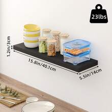 Tomnk Set Of 4/6/8 Floating Shelves, Bookshelves, Rustic Wood Finish Wall Shelves, Shelves For Wall Decor, With Invisible Brackets For Bathroom, Living Room,Bedroom And Kitchen - 彩色 - 查看 2