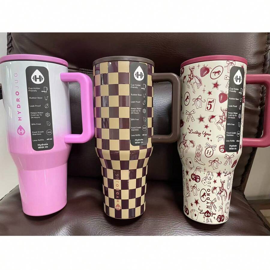 40oz Vacuum Insulated Tumbler Stainless Steel Insulated Water Bottle VacuumHydrojug Thermal Flask For Women Men For Cold Hot Cup