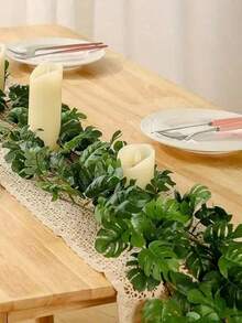 2 peças de trepadeira artificial de rattan de 175 cm com folha de tartaruga, hera tropical artificial suspensa, planta verde artificial, guirlanda realista de trepadeira com folha de tartaruga artificial.