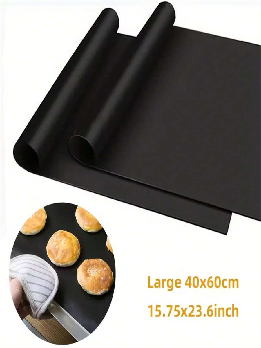 1/2 Hoja Esterilla para Horno, Fácil de Limpiar, Protege la Parte Inferior del Horno/Estufa de Gas, Antiadherente y Resistente a Altas Temperaturas, Adecuada para Cocinas Domésticas, Utensilios de Cocina, Accesorios de Cocina, Suministros de Cocina para el Hogar