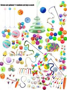 5/10/15/20/25pcs Cat Toys Set - Bells, Balls, Sisal Scratching Posts, Interactive Wands, Catnip Toys, Pet Supplies, Birthday/Holiday Gifts - Multicolor - View 30