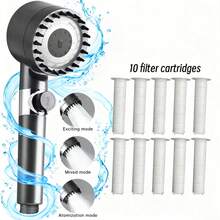 11-Piece Shower Head And Filter Set, Shower Head Filter, Bathroom Shower Filter Replacement, Bathroom Water Cleaning Tools, Bathroom Accessories. Enjoy Clean, Pure Bathing Water For Better Health.