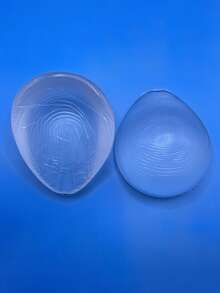 WANTES 1 Pair Medical Grade Silicone Teardrop Breast Prosthesis, Teardrop Breast Forms Suitable For Roleplay/Breast Reconstruction, Durable Concave Breast Prosthetics - Clear - View 4