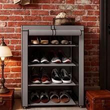 5/8/10-Layer Non-Woven Shoe Rack, Easy-To-Assemble Portable Shoe Cabinet With Dust Cover, Suitable For Entryways, Sneakers, High Heels And Boots, Etc., Practical Halloween/Christmas Gift - Xám - Xem 3
